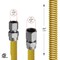 Flextron Gas Line Hose 5/8'' O.D.x36'' Len 1/2"x3/4" FIP Fittings Yellow Coated Stainless Steel Flexible FTGC-YC12-36L - alternate 5